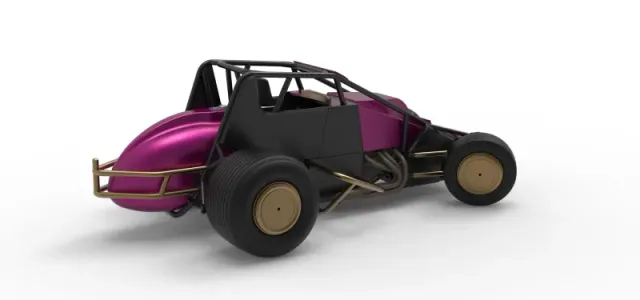 Dirt Silver Crown Car while turning Scale 1:25 — Image 20 of 30