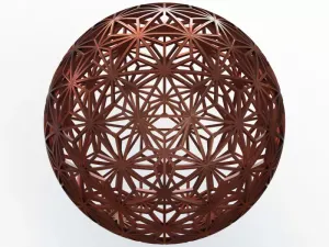 Wireframe Shape Geometric Star Pattern Ball