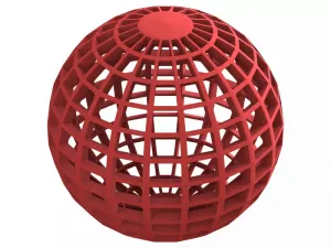 Wireframe Shape Globe Grid Sphere