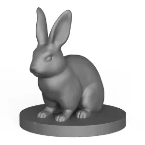 3D Printable Rabbit Statue