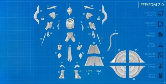 3Dprint Artanis Statue model file stl — Фото 3 из 5