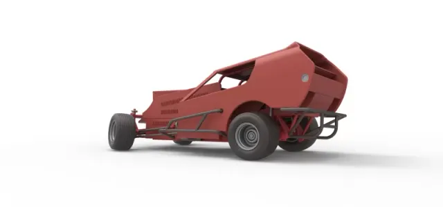 Vintage Dirt Modified stock car Version 4 while turning 1:25 — Фото 13 из 31