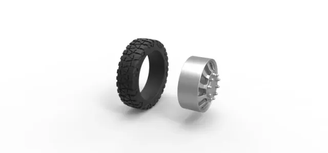 Diecast Front semi wheel for pickup Version 8 Scale 1:25 — Фото 9 из 12