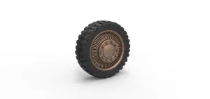 Diecast Front wire semi wheel for pickup Scale 1:25