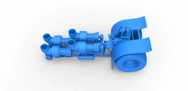 Diecast Pulling tractor with 4 jet engines Version 3 1:25 — Фото 18 из 31