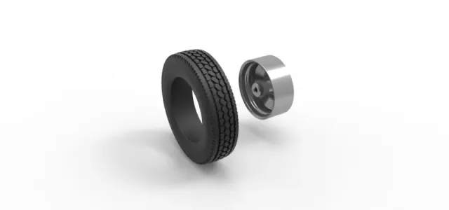 Diecast Front custom wheel of semi truck Version 2 Scale 1:25 — Фото 10 из 12