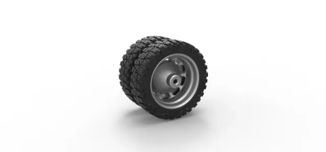 Diecast Rear semi wheel for pickup Version 3 Scale 1:25 — Фото 8 из 12