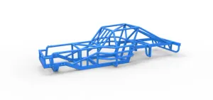 Frame of Outlaw Figure 8 Modified stock car Scale 1:25