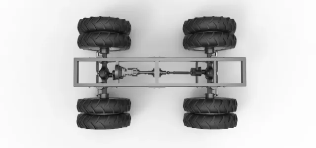 Chassis of Vintage Monster Truck with double wheels Scale 1:25 — Фото 8 из 26