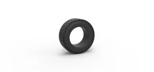 Diecast rear tire of vintage dragster Version 6 Scale 1:25