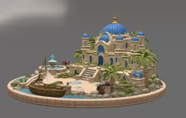 Azure Oasis Palace STL File for 3D Print — Фото 9 из 17