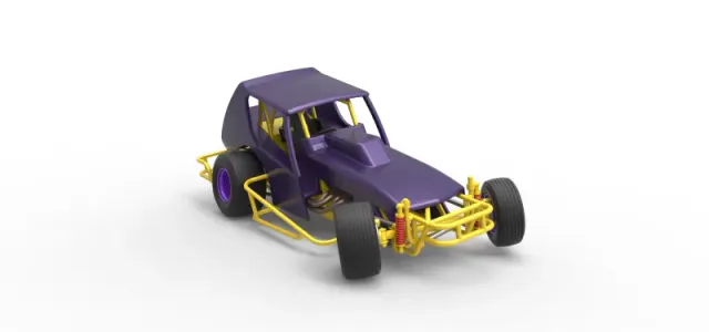 Vintage Northeast Dirt Modified stock car while turning 1:25 — Фото 26 из 31
