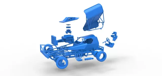 BriSCA Formula 1 Stock Car for Dirt while turning Scale 1:25 — Фото 28 из 31