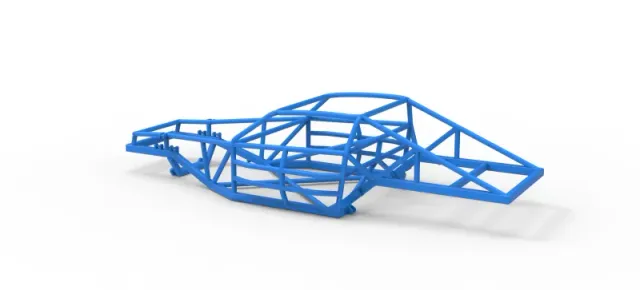 Frame of Vintage Dirt late model Race car Version 2 Scale 1:25 — Фото 10 из 15