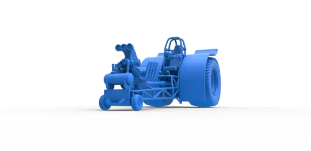 Diecast Pulling tractor with single V8 engine Scale 1 to 25 — Фото 15 из 29