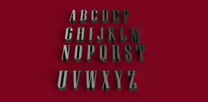 NIAGARA font uppercase 3D letters STL file