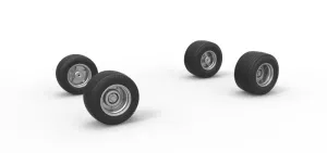Wheel set of Northeast Dirt Modified stock car V4 Scale 1:25