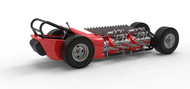 Vintage AWD Dragster Version 2 Scale 1:25 — Фото 20 из 30