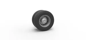Rear wheel of racing semi truck Version 1 Scale 1:25