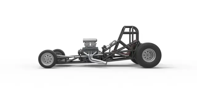 Vintage Front engine dragster Base Version 4 Scale 1:25 — Фото 9 из 26
