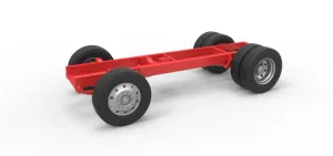 Chassis of Vintage GATR Racing Semi truck Version 2 Scale 1:25