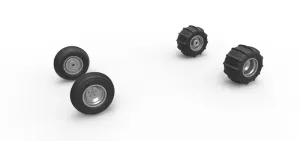 Wheel Set of water pumper Sand buggy Version 2 Scale 1:25