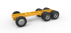 Chassis of Vintage GATR Racing Semi truck Version 4 Scale 1:25