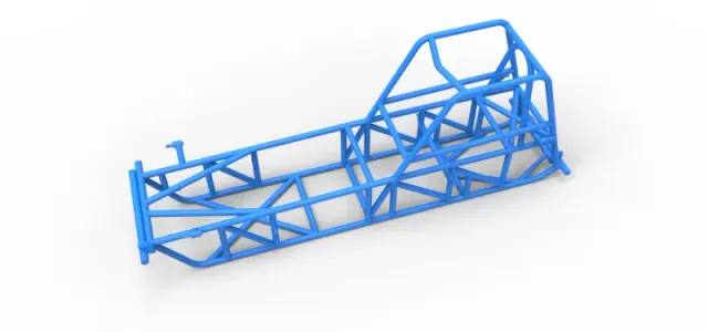 Frame of Vintage Dirt Modified stock car Version 2 Scale 1:25 — Image 2 of 17