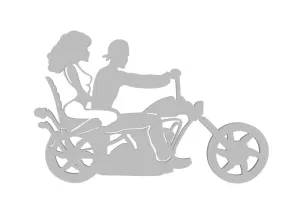 Biker with a girl 2d