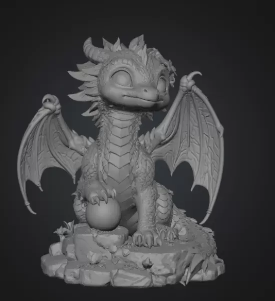 Blossom Baby Dragon STL File for 3D Print — Фото 11 из 15