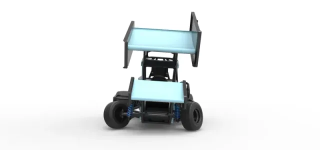 Winged 600 Micro sprint car while turning Scale 1:25 — Фото 7 из 31