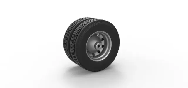 Diecast Rear custom wheel of semi truck Version 21 Scale 1:25 — Фото 8 из 11