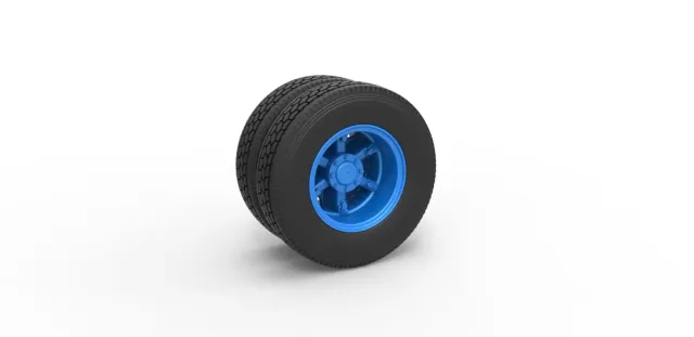 Rear 6 spoke wheel of old school truck 1:25 — Фото 11 из 11
