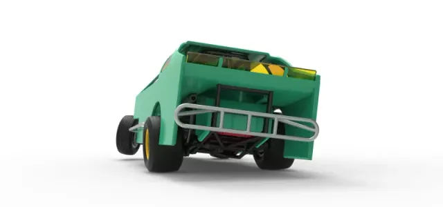 Northeast Dirt Modified stock car while turning V2 Scale 1:25 — Фото 15 из 30