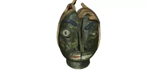 Two face sculpture