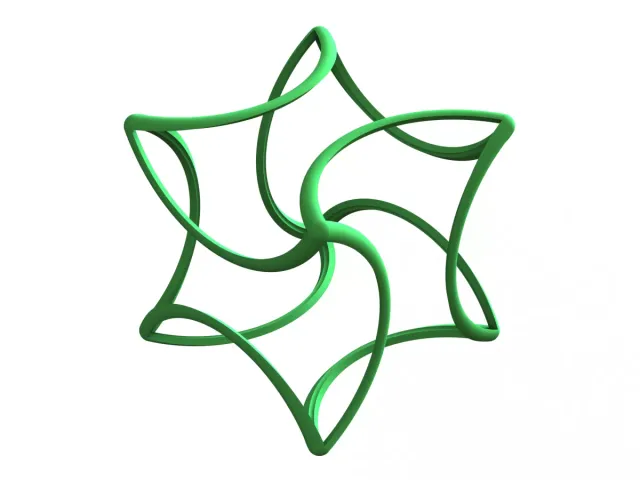 Wireframe Shape Geometric Twisted Cube — Фото 8 из 8