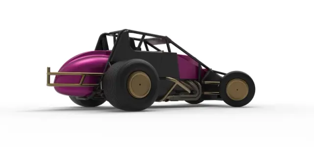 Dirt Silver Crown Car while turning Scale 1:25 — Image 21 of 30