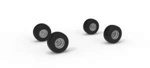 Wheel Set of BriSCA Micro Formula 2 Stock Car Scale 1:16