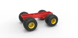 Diecast old school monster truck chassis Scale 1:25
