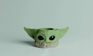 Grog Baby Yoda Planter 3D Print STL File 3D print model