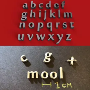 MOOL Font lowercase 3D letters STL file