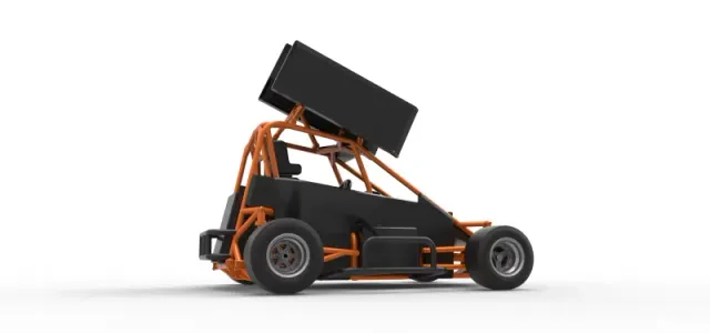 Pavement Winged 600 Micro sprint car Scale 1:25 — Фото 21 из 31