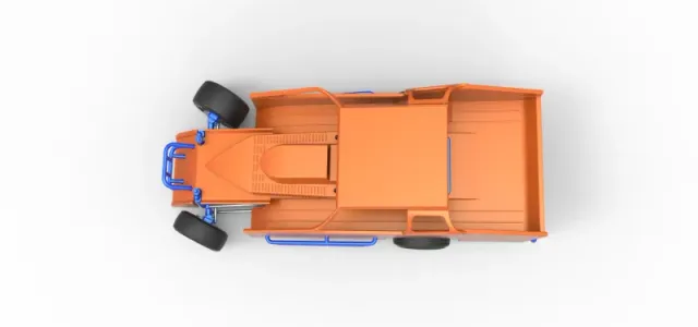 Northeast Dirt Modified stock car while turning Scale 1:25 — Image 11 of 31