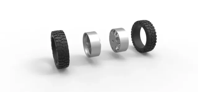 Diecast Rear semi wheel for pickup Version 15 Scale 1:25 — Image 10 of 12