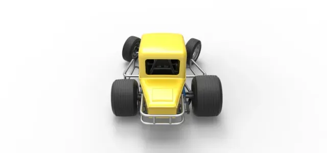 Vintage Sprint car while turning Version 2 Scale 1:25 — Фото 15 из 29