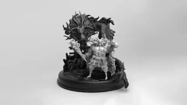 3D Printed Kaido One Piece Figure — Image 3 of 8