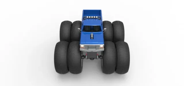 Diecast vintage Monster Truck with double wheels Scale 1:25 — Image 8 of 28