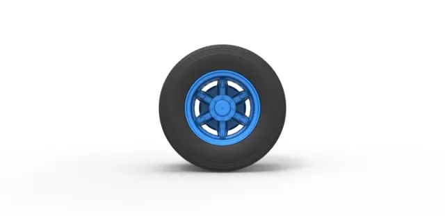 Rear 6 spoke wheel of old school truck 1:25 — Фото 5 из 11