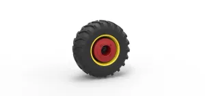 Rear wheel of Vintage Pulling tractor Version 3 Scale 1:25