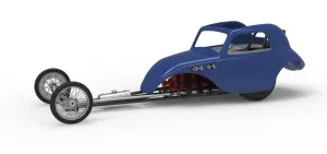 Front engine old school dragster with shell V13 Scale 1:25